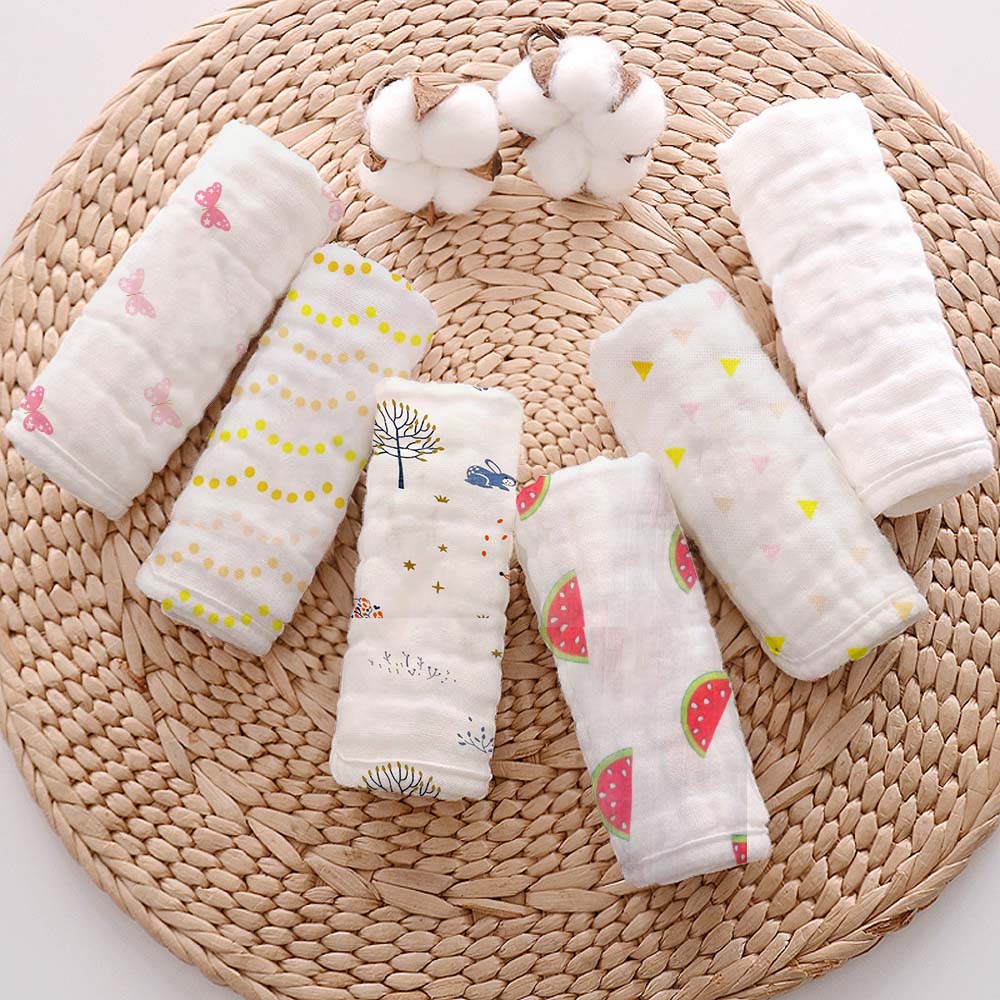 Muslin Burp Cloths for Babies – 6-Layer Baby Burp Cloth Set | Pack of 2 | Soft & Absorbent Burp Cloths for Baby Boys & Girls | 20 x 10 Inches/White