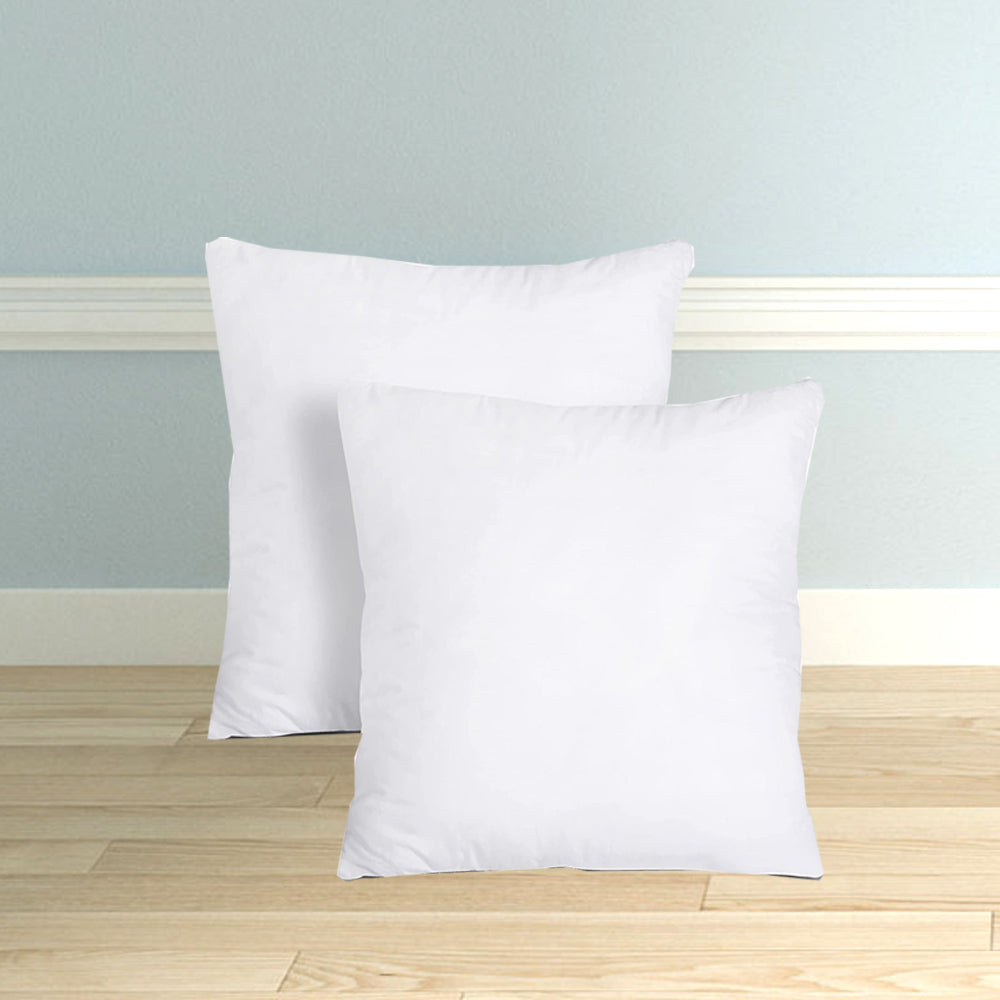 Microfiber Filled Bed Cushions for Sleeping | Cushion Combo Set of 5 for Bedroom | Super Soft Cushion Fillers for Back, Side & Stomach Sleepers - White