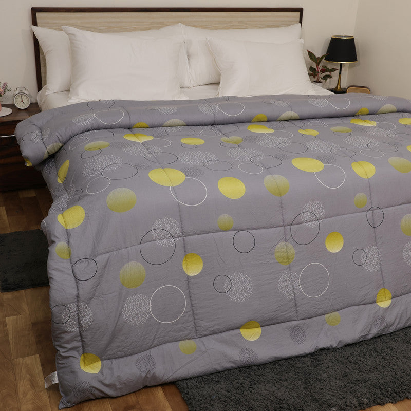 Luxurious Down Alternative AC Comforter | All-Season Warmth | 1 PC Comforter Set | 100% Microfiber Cover | Down Fiber Duvet Insert (Circle Charm)