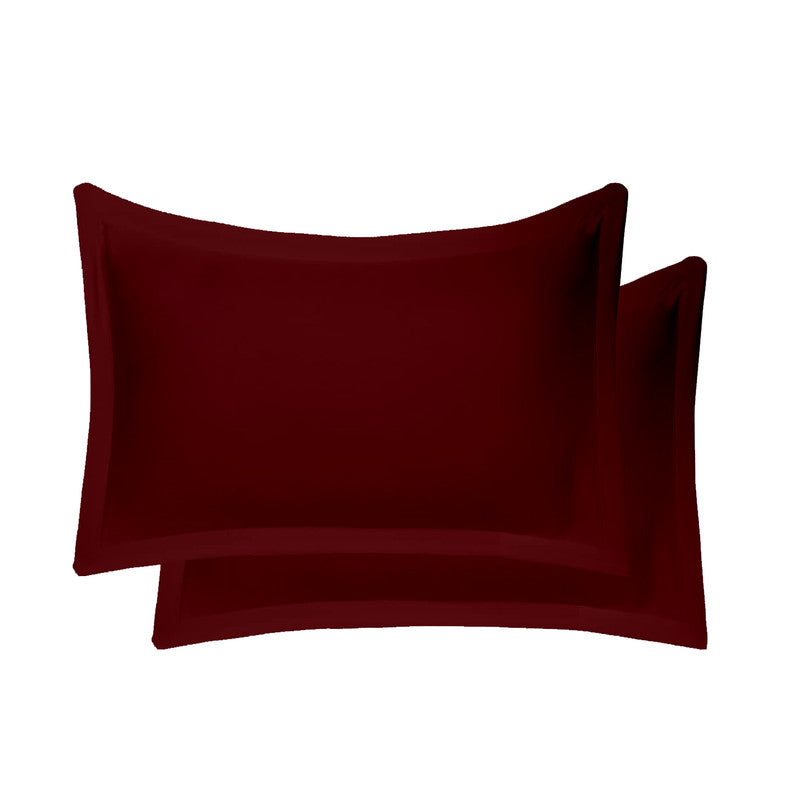 100% Egyptian Cotton Oxford Pillowcases | 400 TC Egyptian Quality Set of 2 Oxford Pillow Cases | Breathable Cool Ultra Silky Soft 2 PC Oxford Pillow Cover, Burgundy