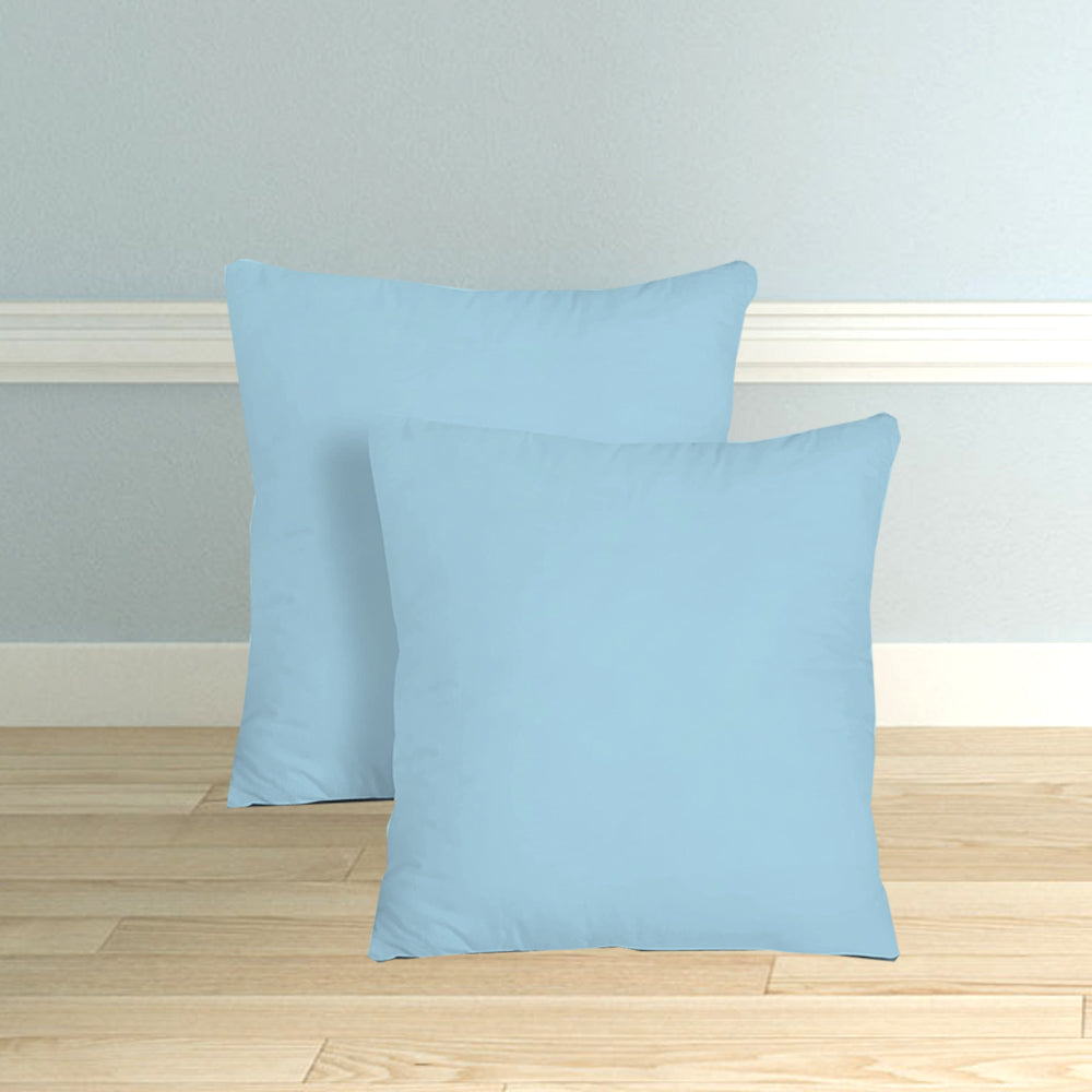Microfiber Filled Bed Cushions for Sleeping | Cushion Combo Set of 5 for Bedroom | Super Soft Cushion Fillers for Back, Side & Stomach Sleepers - Light Blue