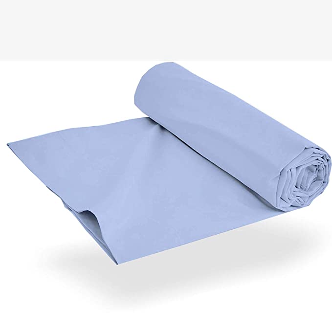 Super Soft Microfiber Flat Sheet | Fade & Wrinkle Resistant | Hypoallergenic Hotel Luxury Bedding | 1 Top Sheet Only (Light Blue)