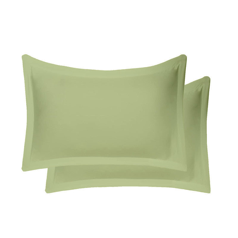 100% Egyptian Cotton Oxford Pillowcases | 400 TC Egyptian Quality Set of 2 Oxford Pillow Cases | Breathable Cool Ultra Silky Soft 2 PC Oxford Pillow Cover, Sage