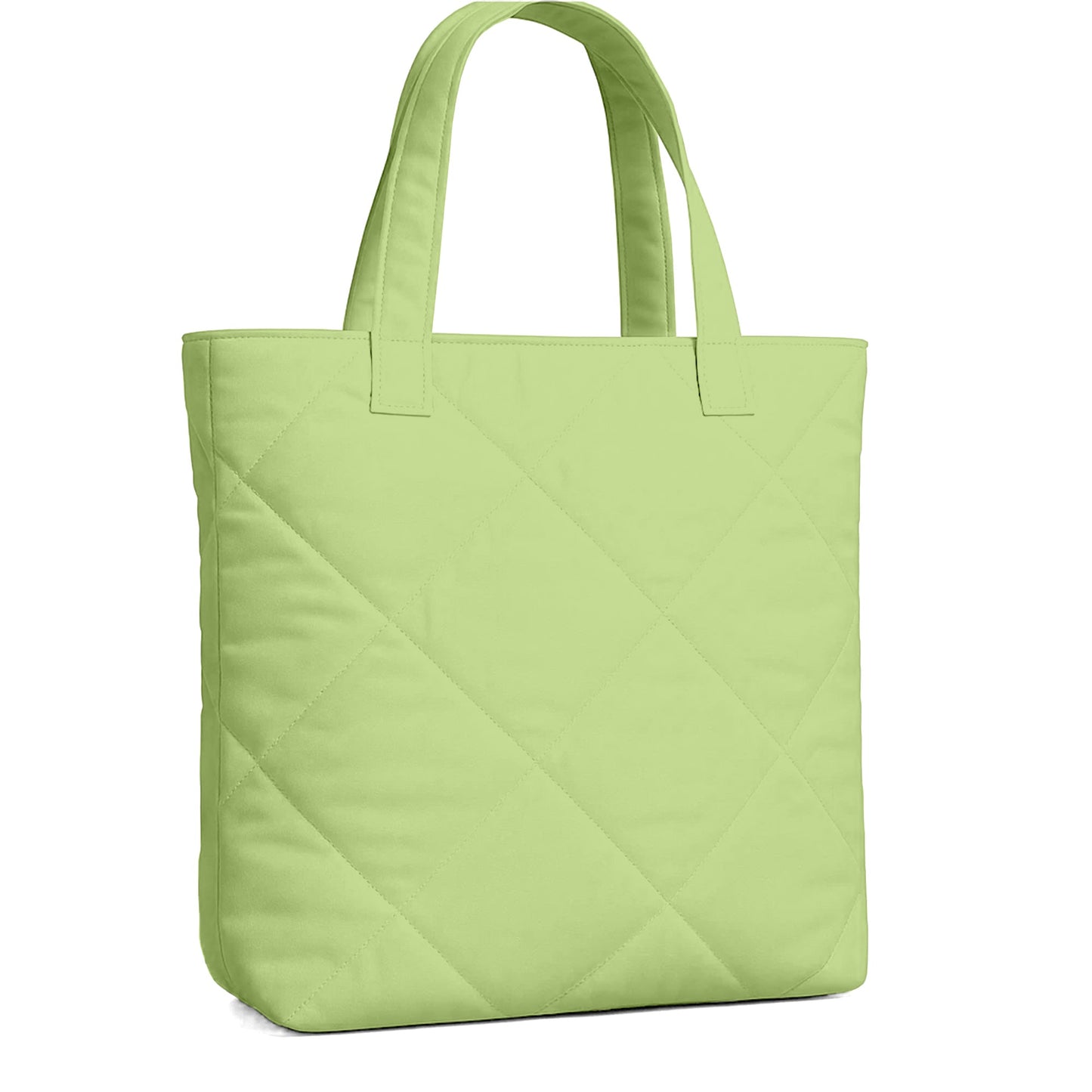 Sage Microfiber Quilted Tote Bag 13 x 15 Inch – Lightweight, Durable Shoulder Bag for Shopping, Travel & Daily Use