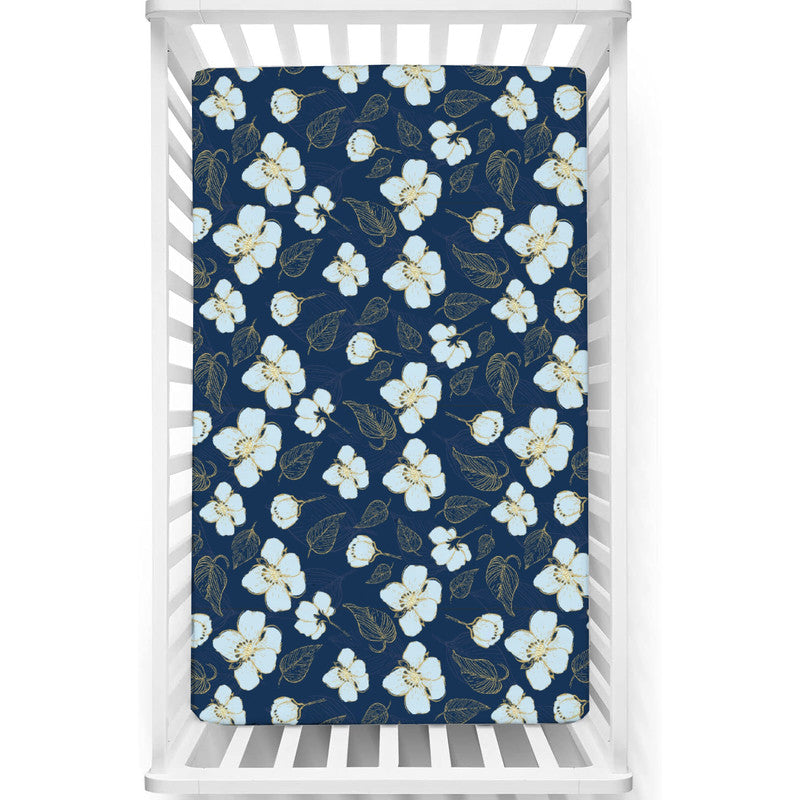 Fitted Cot Crib Sheet | Microfiber Bed Sheets for Newborn Baby Crib Mattress | Deep Pocket All Round Elastic Fitted Crib Sheet for Baby (Tulip Rose)