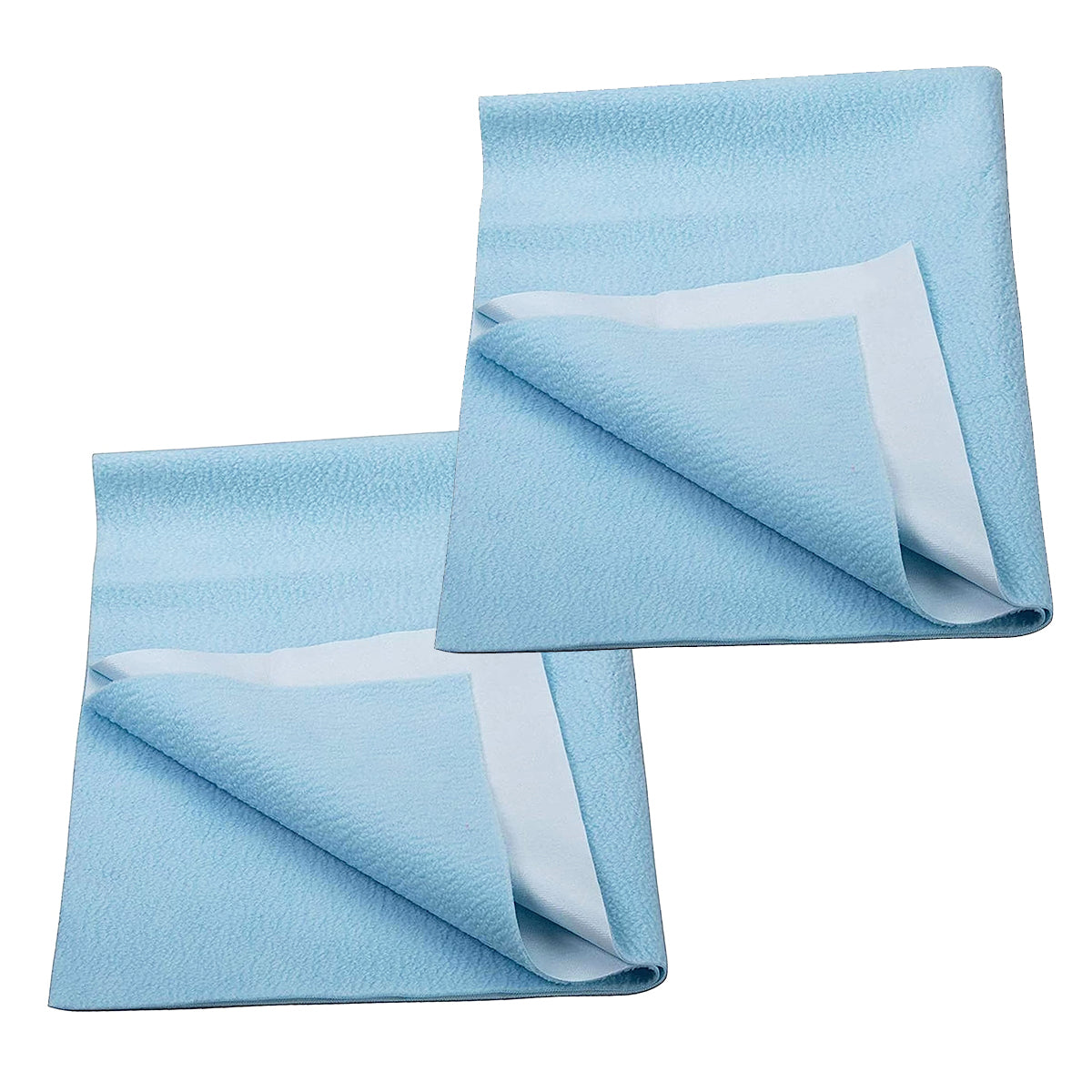 Baby Dry Sheet – Extra Absorbent, Quick Dry, Anti-Pilling Fleece | Reusable Cotton Bed Protector | Large 100×140 cm - Sky Blue