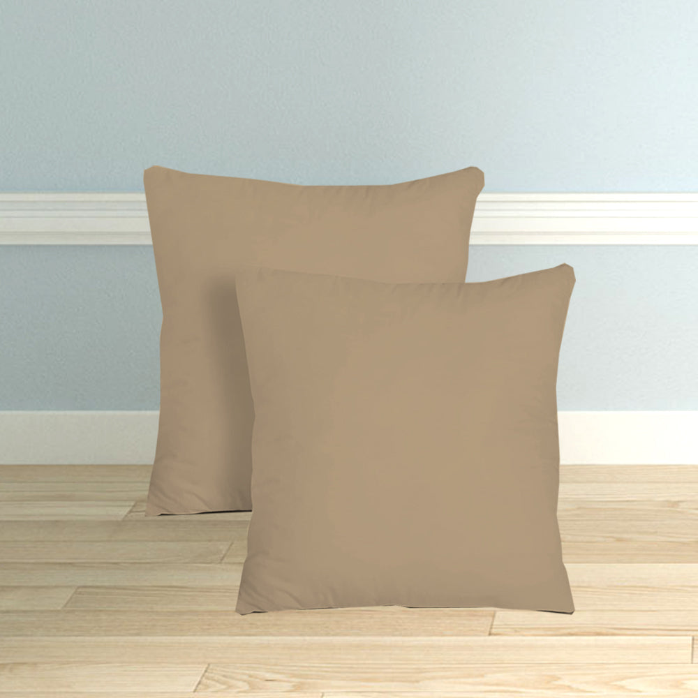 Microfiber Filled Bed Cushions for Sleeping | Cushion Combo Set of 5 for Bedroom | Super Soft Cushion Fillers for Back, Side & Stomach Sleepers - Taupe
