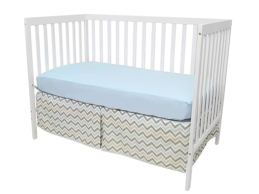 Fitted Cot Crib Sheet | Microfiber Bed Sheets for Newborn Baby Crib Mattress | Deep Pocket All Round Elastic Fitted Crib Sheet for Baby (Light blue)