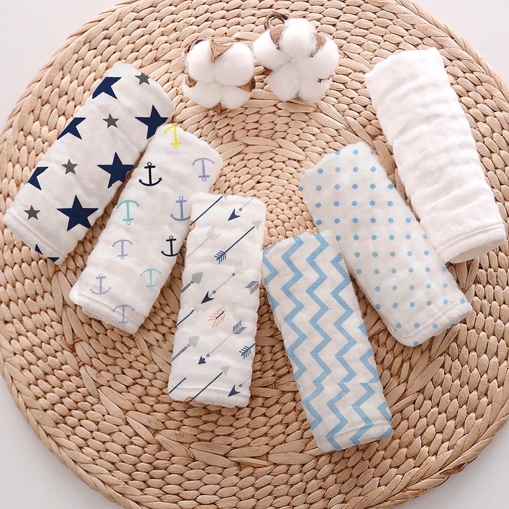 Muslin Burp Cloths for Babies – 6-Layer Baby Burp Cloth Set | Pack of 2 | Soft & Absorbent Burp Cloths for Baby Boys & Girls | 20 x 10 Inches/White