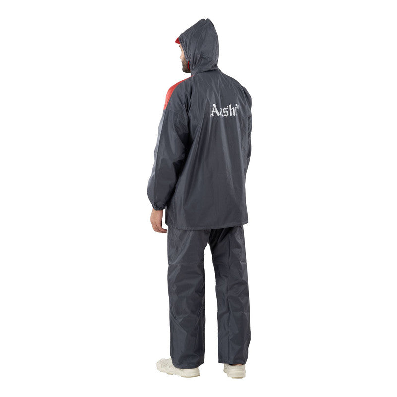 Rain Coat for Men Waterproof for Bike Riders with Adjustable Hood Along with Inner Pockets - JS-300
