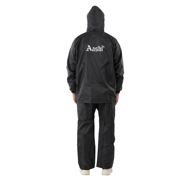 Rain Coat for Men Waterproof for Bike Riders with Adjustable Hood Along with Inner Pockets - JS-300