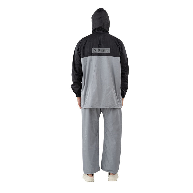 Rain Coat for Men Waterproof for Bike Riders with Adjustable Hood Along with Inner Pockets - JS-312