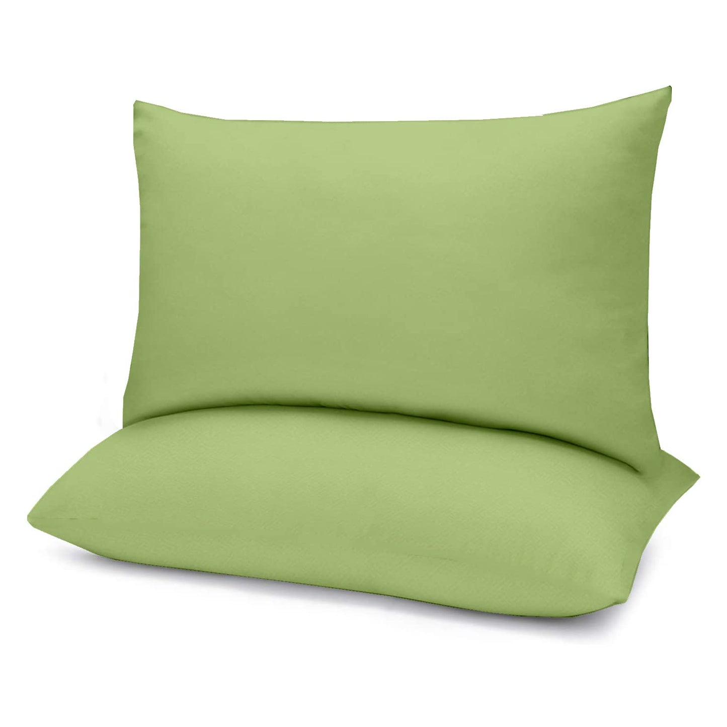 Microfiber Filled Bed Pillows for Sleeping | Takiya Combo Set of 2 for Bed Room | Super Soft Pillow Fillers for Back, Side, and Stomach Sleepers, Sage