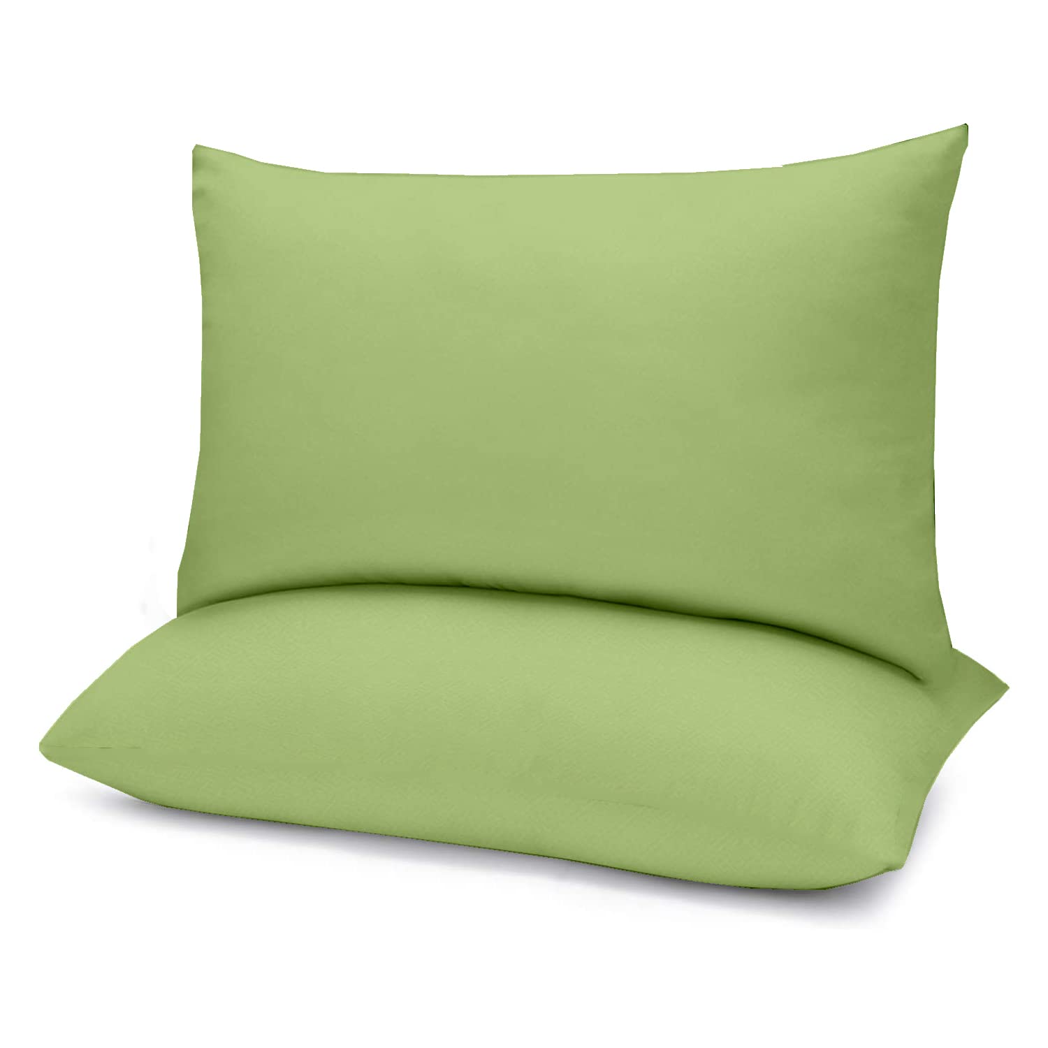 Microfiber Filled Bed Pillows for Sleeping | Takiya Combo Set of 2 for Bed Room | Super Soft Pillow Fillers for Back, Side, and Stomach Sleepers, Sage