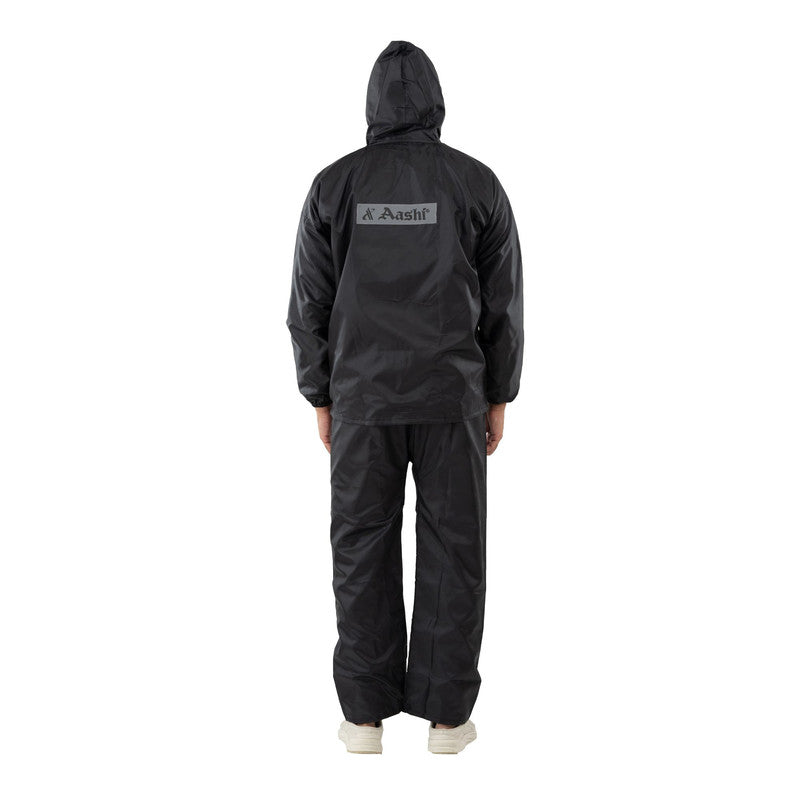 Rain Coat for Men Waterproof for Bike Riders with Adjustable Hood Along with Inner Pockets - AJS-300