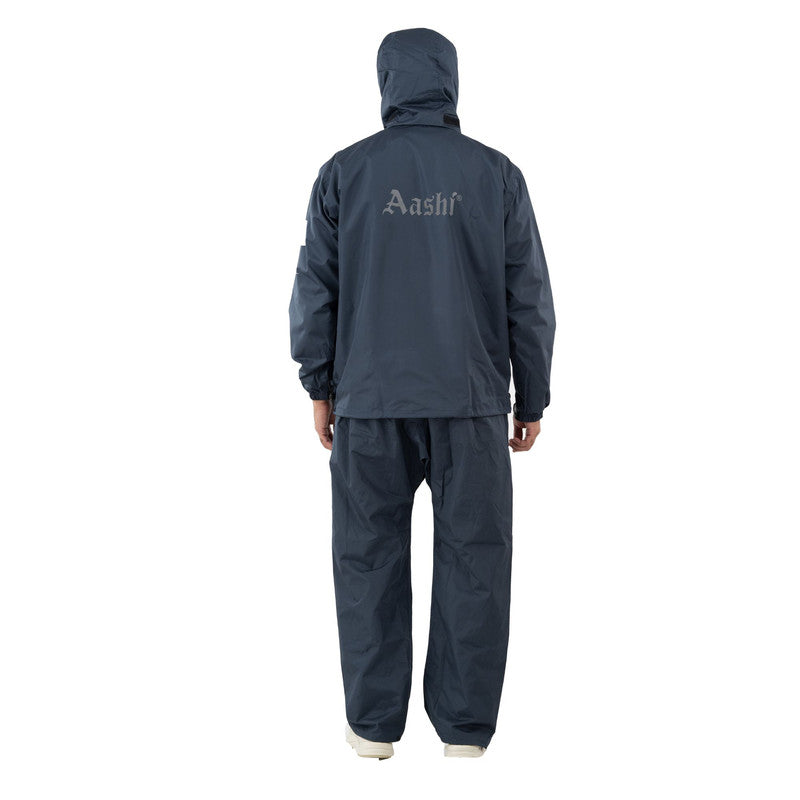 Rain Coat for Men Waterproof for Bike Riders with Adjustable Hood Along with Inner Pockets - JS-304