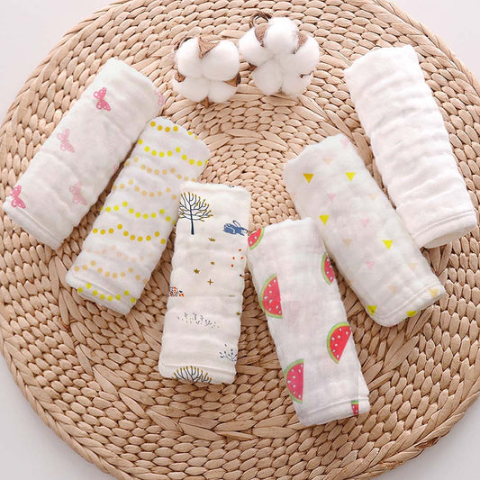 Muslin Burp Cloths for Babies – 6-Layer Baby Burp Cloth Set | Pack of 2 | Soft & Absorbent Burp Cloths for Baby Boys & Girls | 20 x 10 Inches/White