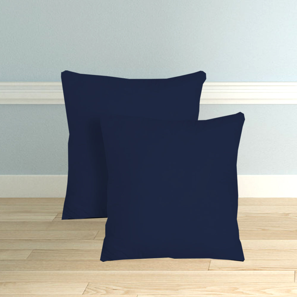 Microfiber Filled Bed Cushions for Sleeping | Cushion Combo Set of 5 for Bedroom | Super Soft Cushion Fillers for Back, Side & Stomach Sleepers - Navy Blue