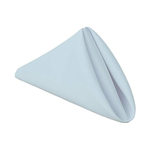 100% Cotton Everyday Use Cloth Napkins | Ultra-Soft Dinner & Table Napkins | Reusable, Durable | Light Blue