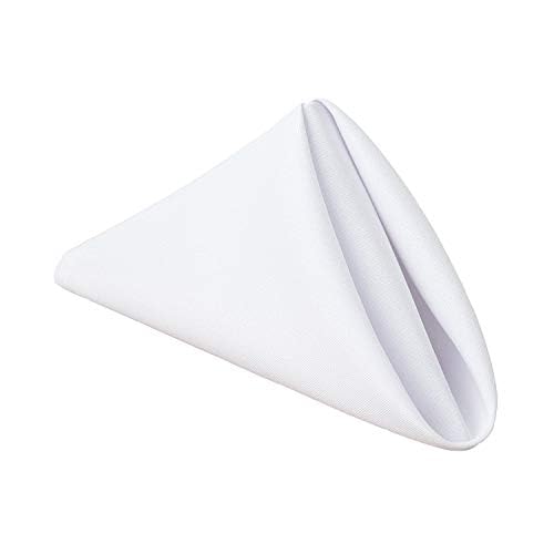 100% Cotton Everyday Use Cloth Napkins | Ultra-Soft Dinner & Table Napkins | Reusable, Durable | White