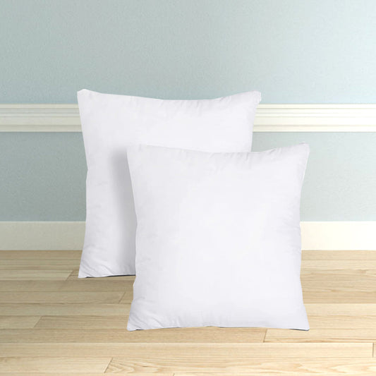 Microfiber Filled Bed Cushions for Sleeping | Cushion Combo Set of 5 for Bedroom | Super Soft Cushion Fillers for Back, Side & Stomach Sleepers - White
