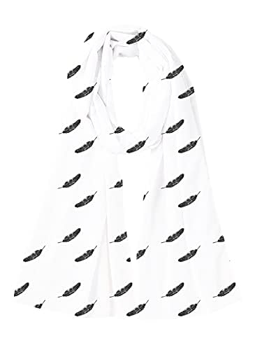 Scarf 100% Pure Cotton Set of 5- Stoles | scarves | scarf | stole for Summer, Sun Protection Cotton Face Scarf for girls and women - Black Wing