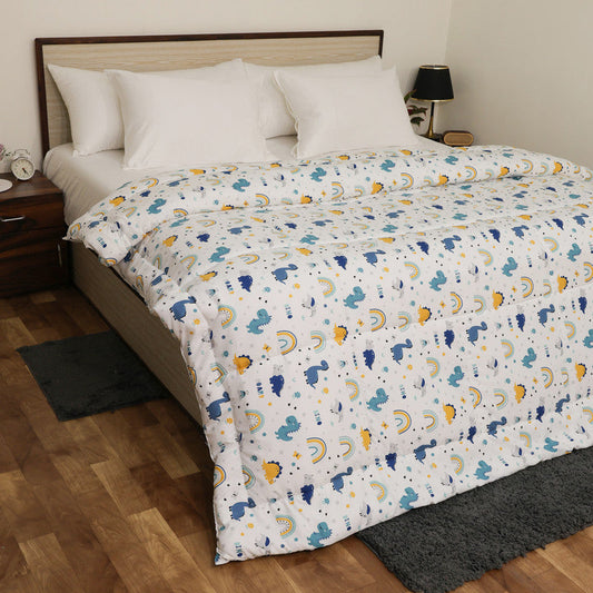 Premium Microfiber Duvet Cover Set | Soft, Durable, Wrinkle-Resistant & Easy-Care Bedding (Dino world)