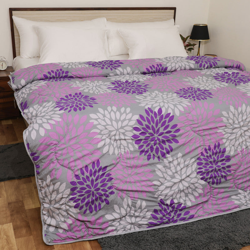 Premium Microfiber Duvet Cover Set | Soft, Durable, Wrinkle-Resistant & Easy-Care Bedding (Purple Petals)
