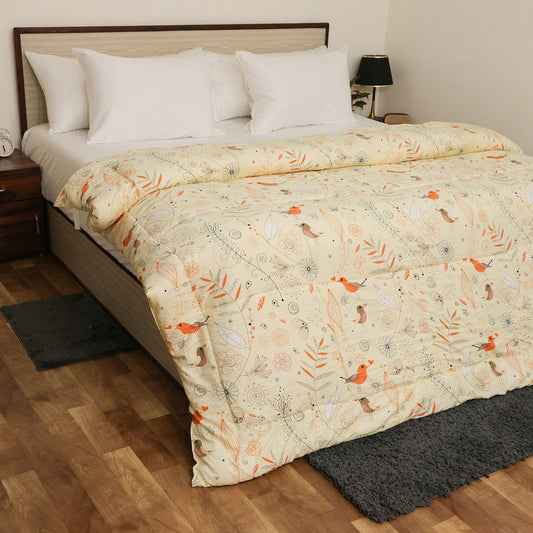 Luxurious Down Alternative AC Comforter | All-Season Warmth | 1 PC Comforter Set | 100% Microfiber Cover | Down Fiber Duvet Insert (Birdsong Bliss)