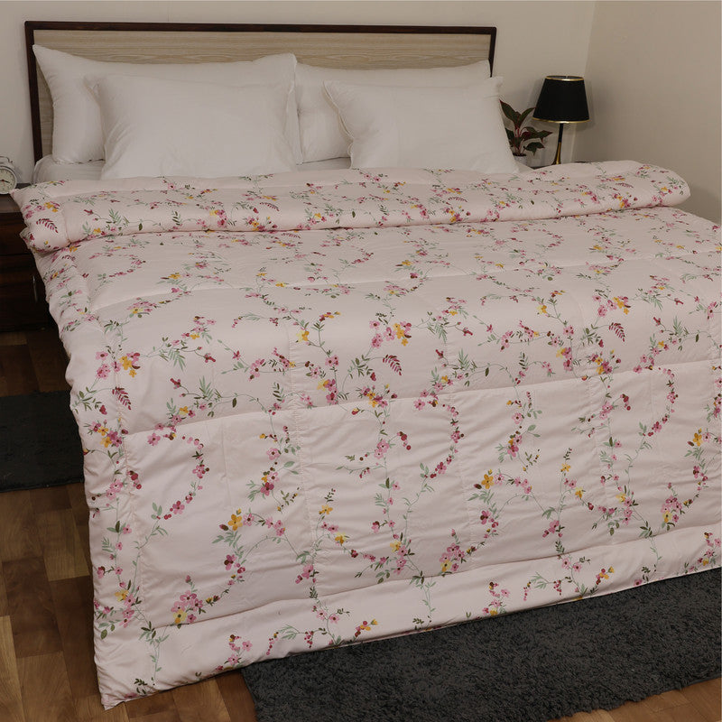 Luxurious Down Alternative AC Comforter | All-Season Warmth | 1 PC Comforter Set | 100% Microfiber Cover | Down Fiber Duvet Insert (Country Blossom)