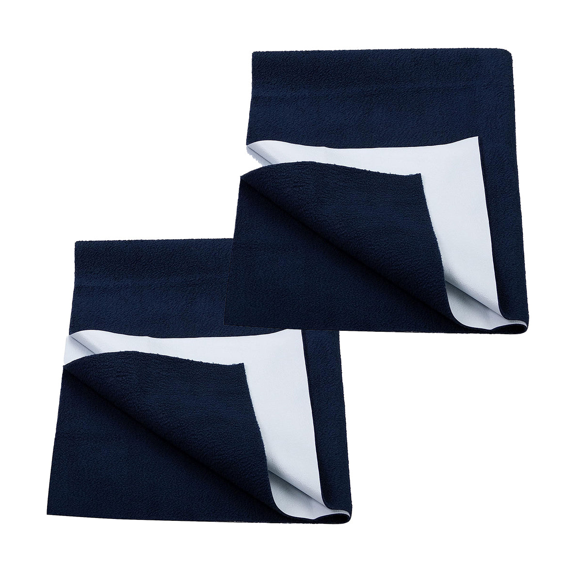 Baby Dry Sheet – Extra Absorbent, Quick Dry, Anti-Pilling Fleece | Reusable Cotton Bed Protector | Large 100×140 cm - Navy Blue