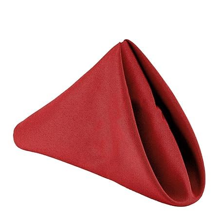 100% Cotton Everyday Use Cloth Napkins | Ultra-Soft Dinner & Table Napkins | Reusable, Durable | Burgundy