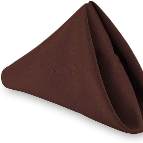 100% Cotton Everyday Use Cloth Napkins | Ultra-Soft Dinner & Table Napkins | Reusable, Durable | Chocolate