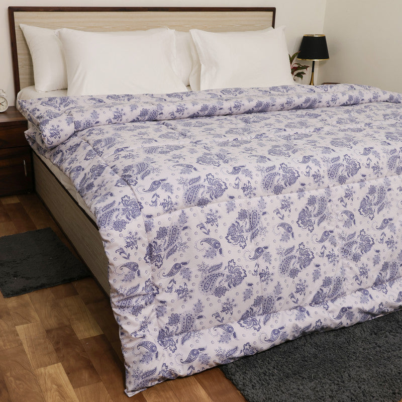Luxurious Down Alternative AC Comforter | All-Season Warmth | 1 PC Comforter Set | 100% Microfiber Cover | Down Fiber Duvet Insert (Paisley Dreams)