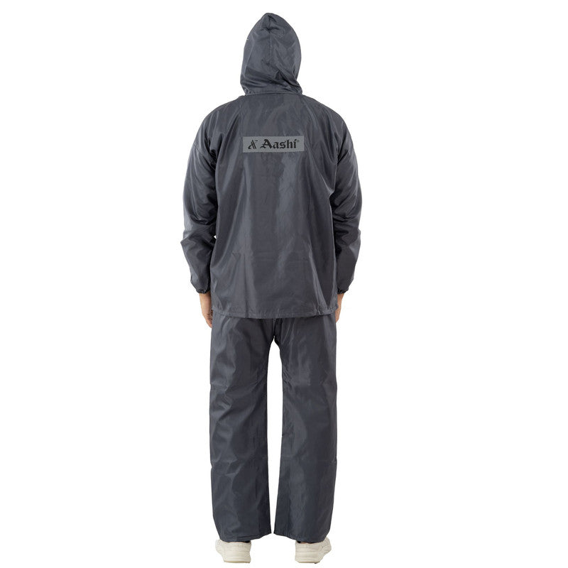 Rain Coat for Men Waterproof for Bike Riders with Adjustable Hood Along with Inner Pockets - AJS-300