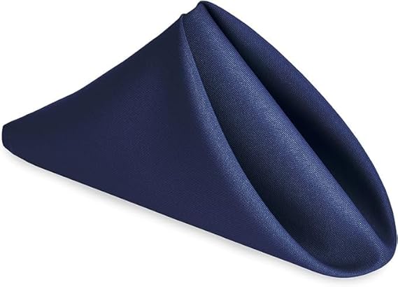 100% Cotton Everyday Use Cloth Napkins | Ultra-Soft Dinner & Table Napkins | Reusable, Durable | Navy Blue