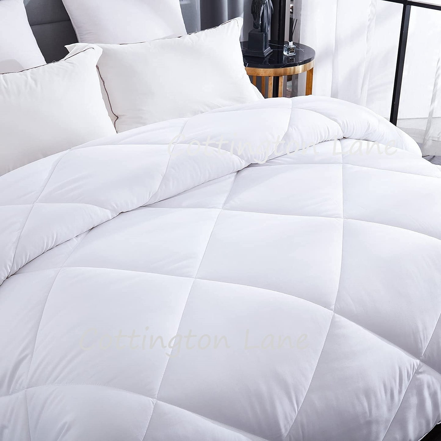 Luxurious Down Alternative Comforter | All Season Warmth Down 1 PC Comforter Set | 100% Microfiber Cover | Down Fiber Duvet Insert | White