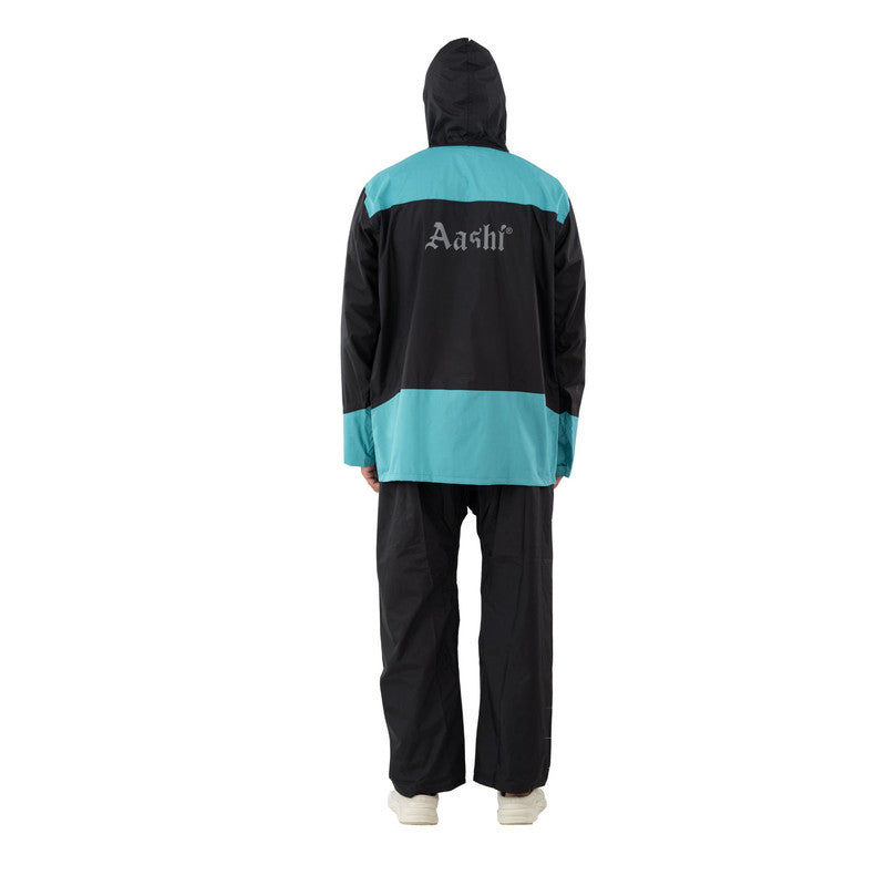 Rain Coat for Men Waterproof for Bike Riders with Adjustable Hood Along with Inner Pockets - JPS-415