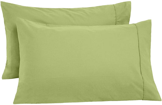 100% Egyptian Cotton Pillowcases | 400 TC Egyptian Quality Set of 2 Pillow Cases | Breathable Cool Ultra Silky Soft 2 PC Pillow Cover, Sage