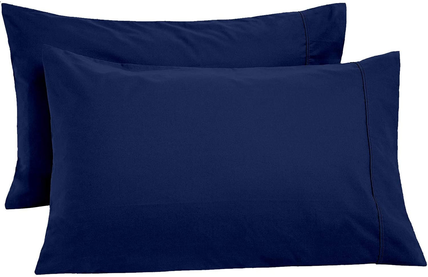 100% Microfiber Pillowcases | Soft, Wrinkle-Free, Fade-Resistant, Stain-Resistant | Pillow Cases Set of 2 Breathable Cool Ultra Silky Soft 2 PC Pillow Cover, Navy Blue