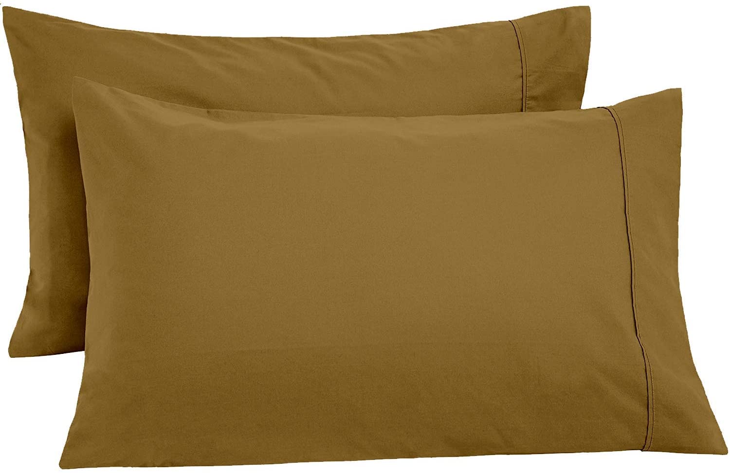 100% Egyptian Cotton Pillowcases | 400 TC Egyptian Quality Set of 2 Pillow Cases | Breathable Cool Ultra Silky Soft 2 PC Pillow Cover, Taupe