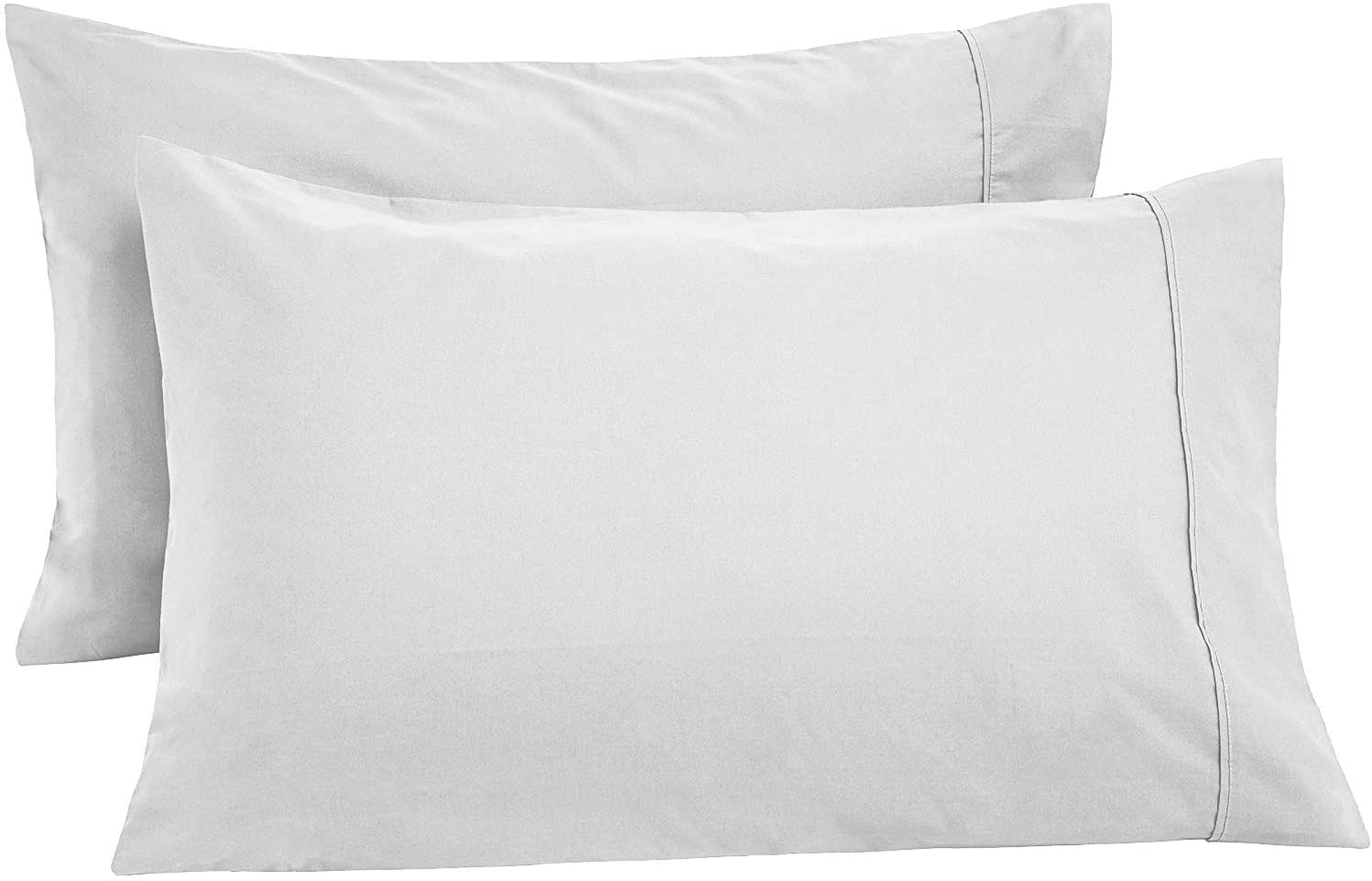 100% Egyptian Cotton Pillowcases | 400 TC Egyptian Quality Set of 2 Pillow Cases | Breathable Cool Ultra Silky Soft 2 PC Pillow Cover, White