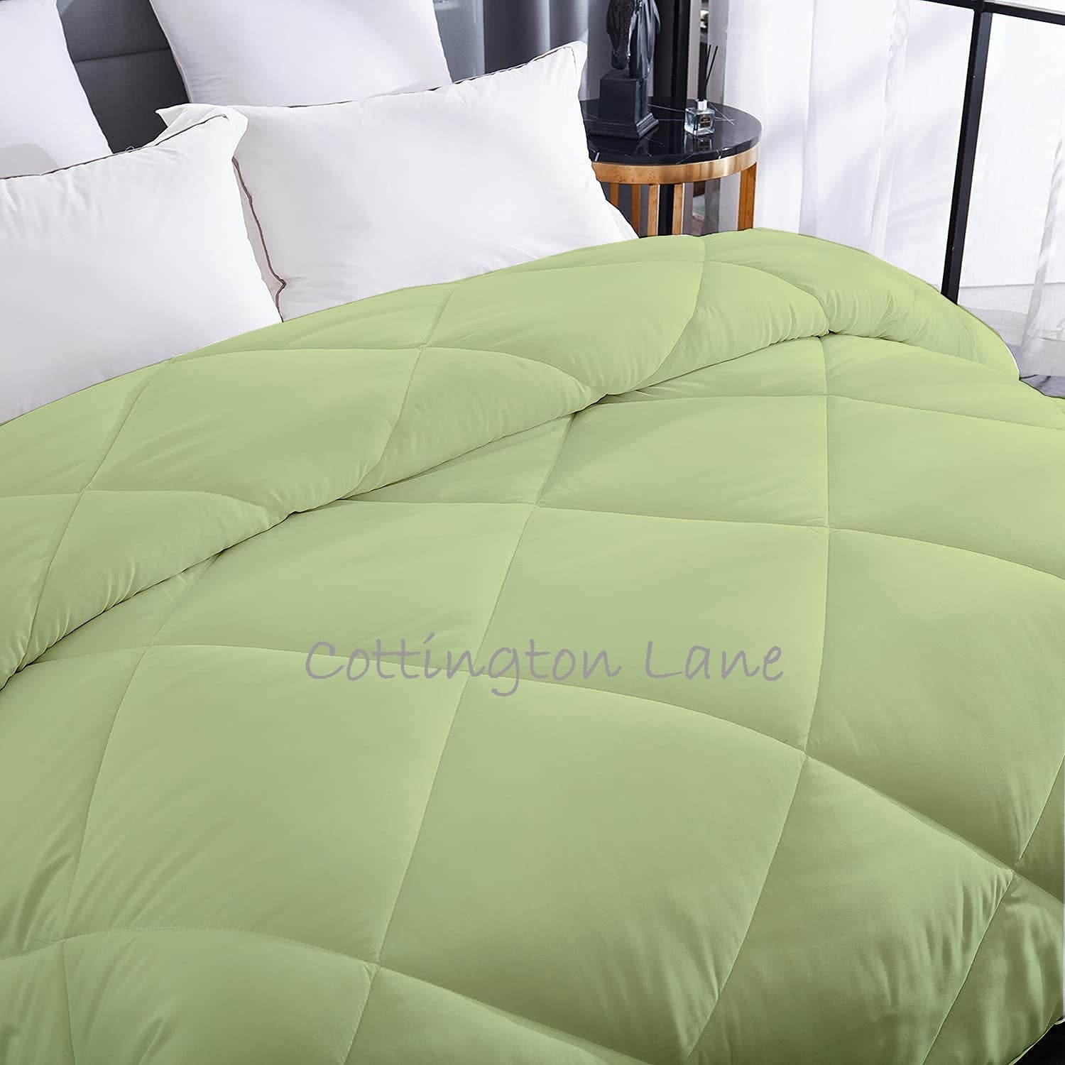 Luxurious Down Alternative Comforter | All Season Warmth Down 1 PC Comforter Set | 100% Microfiber Cover | Down Fiber Duvet Insert | Sage
