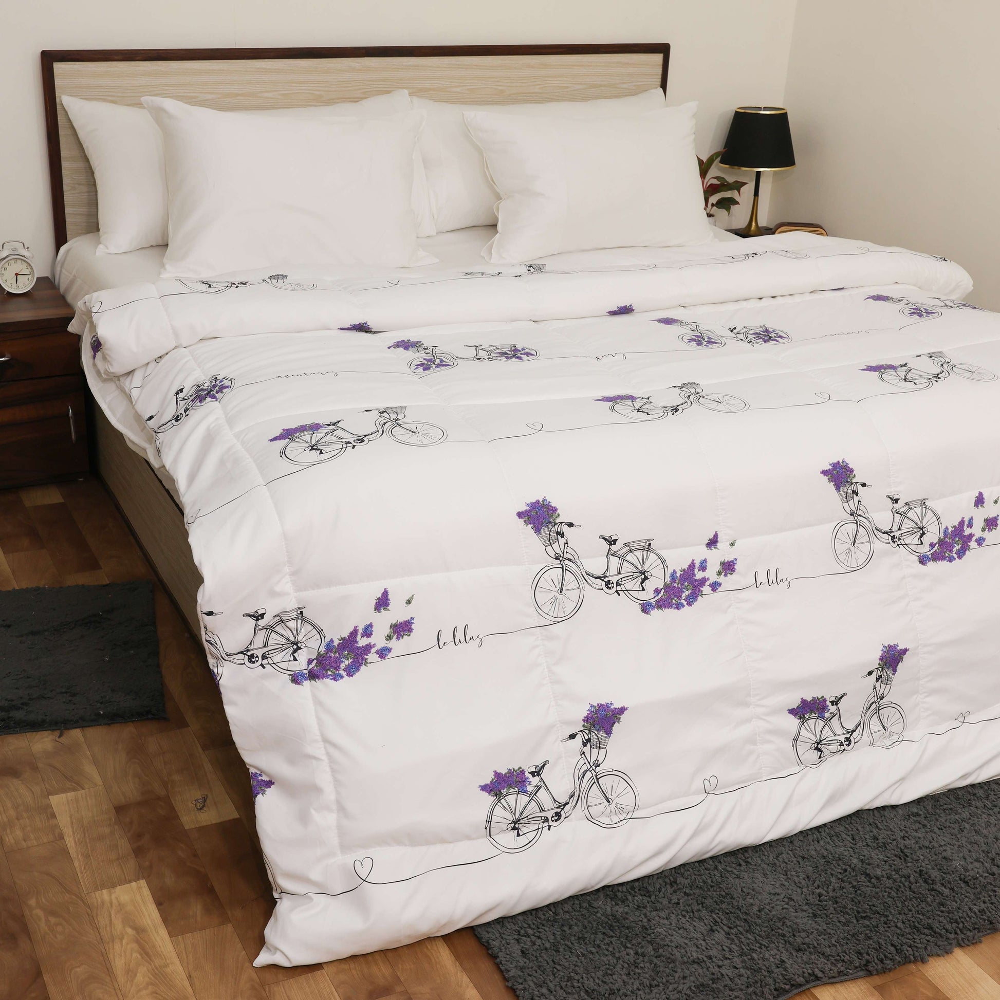 Premium Microfiber Duvet Cover Set | Soft, Durable, Wrinkle-Resistant & Easy-Care Bedding (City Bicycle)