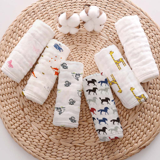 Muslin Burp Cloths for Babies – 6-Layer Baby Burp Cloth Set | Pack of 2 | Soft & Absorbent Burp Cloths for Baby Boys & Girls | 20 x 10 Inches/White