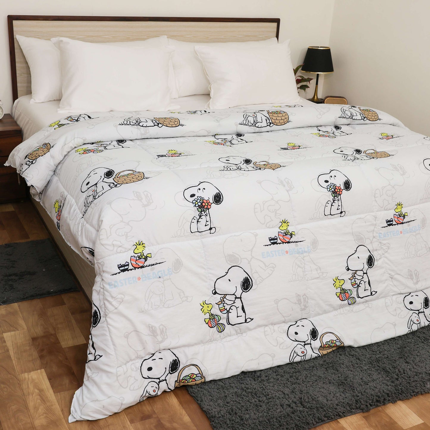 Premium Microfiber Duvet Cover Set | Soft, Durable, Wrinkle-Resistant & Easy-Care Bedding (Easter Beagle)