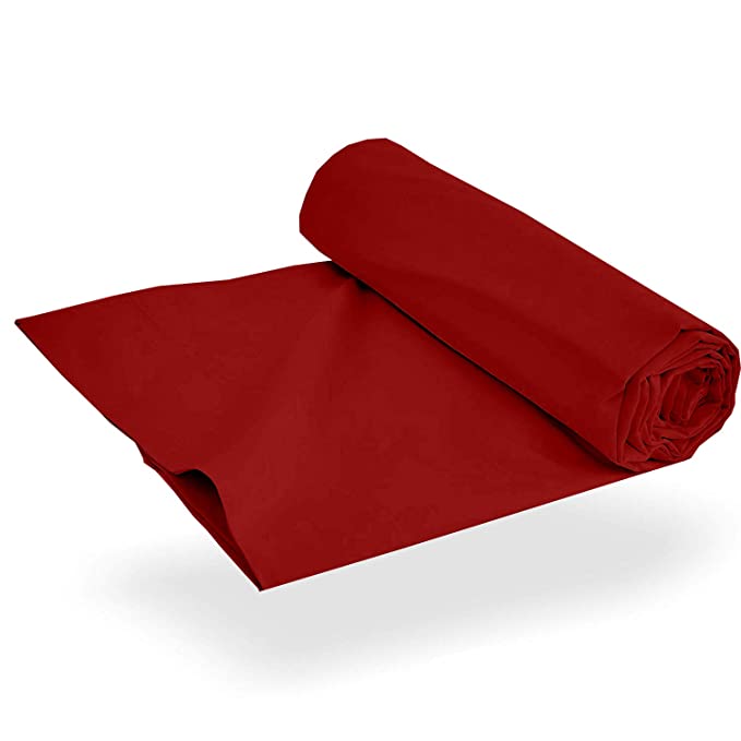 Super Soft Microfiber Flat Sheet | Fade & Wrinkle Resistant | Hypoallergenic Hotel Luxury Bedding | 1 Top Sheet Only (Burgundy)