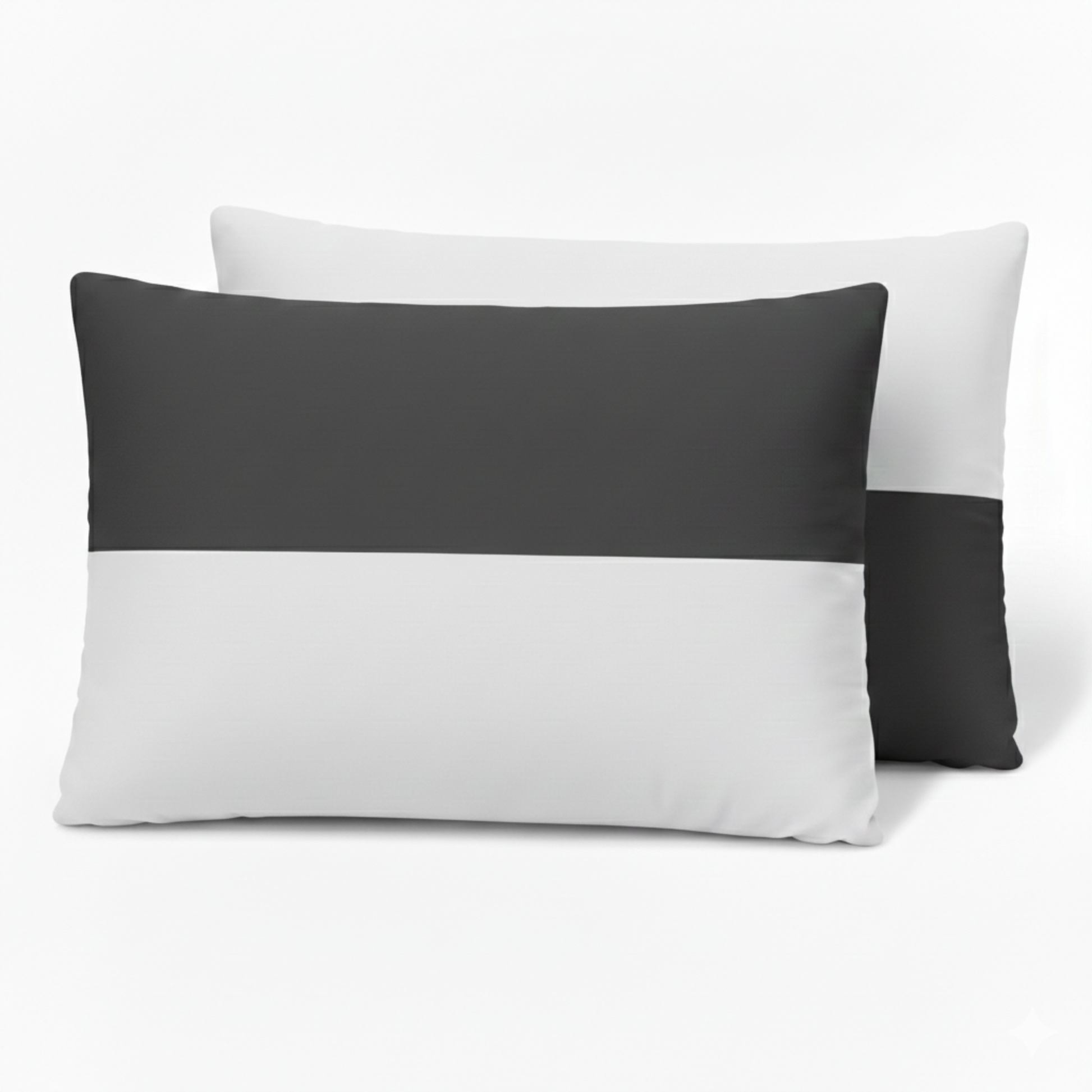 Microfiber Filled Bed Pillows for Sleeping | Takiya Combo Set of 2 for Bed Room | Super Soft Pillow Fillers for Back, Side, and Stomach Sleepers, Dark Grey