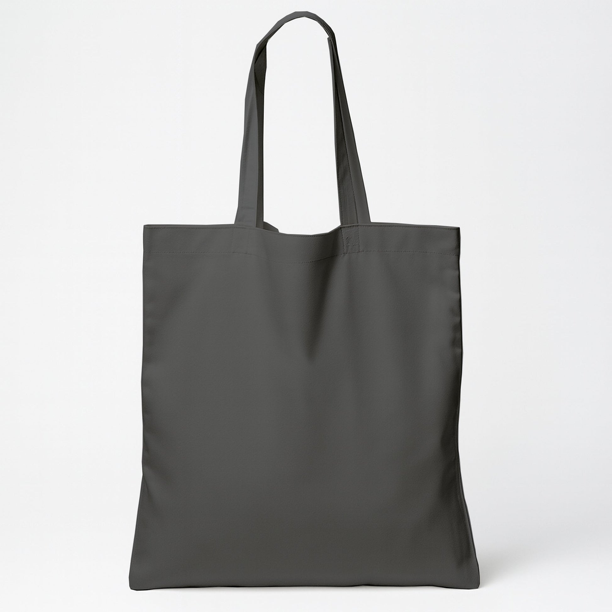 Dark Grey Cotton Tote Bag 13 x 15 Inch – Reusable Eco-Friendly Canvas Shopping, Travel & Daily Carry Bag