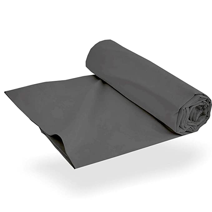 Premium 100% Cotton Flat Sheet | Soft & Cooling Luxury Hotel Quality | 1 Piece Top Sheet Only (Dark Grey)
